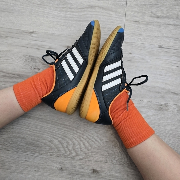 Adidas | Super Sala navy leather sporty Blokecore soccer sneakers | WMS 9 - Picture 9 of 12